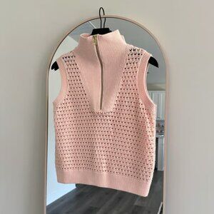 Varley Bains Half Zip Tank Pink Peony